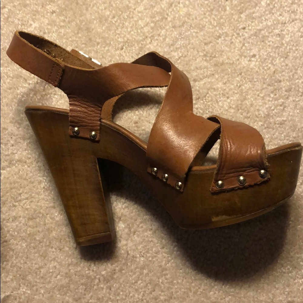 Steve Madden Wood Block Wedge Heels
